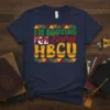 I'm Rooting For Every HBCU t-shirt design with colorful lettering and geometric patterns, celebrating college pride