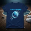 Basketball T-Shirt with "I'm So Cold I Never Miss" text and icy basketball graphic with snowflakes