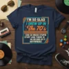 Retro t-shirt design with the quote "I'm So Glad I Grew Up In The 70's I Did So Much Stupid