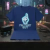 I'm That Guy text with a neon circuit board finger pointing up graphic on a blue t-shirt