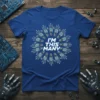 I'm This Many text with robotic hands design on a blue t-shirt, featuring circular mechanical hand graphics with glowing blue
