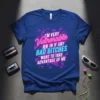 I'M VERY Vulnerable RN IN IF ANY BAD BITCHES WANT TO TAKE ADVANTAGE OF ME quote on a blue t-shirt