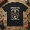 T-shirt with "I'm Willing to Die Protecting My 2nd Amendment Rights" quote, eagle, and guns graphic. Patriot 2A design