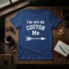 White text "I'm wit da COOYON Me" with an arrow graphic on a navy blue t-shirt