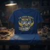 I'm Your Mom's Mom's Favorite Ride t-shirt with a vintage motorcycle engine graphic and wings