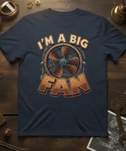 I'm A Big Fan t-shirt with a vintage fan graphic and bold text, perfect for enthusiasts