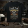 I'm A Biker I Do What I Want Except I Gotta Ask My Wife ...One Sec text design with motorcycle