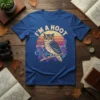 I'm A Hoot text with a cool owl wearing sunglasses on a retro sunset graphic t-shirt