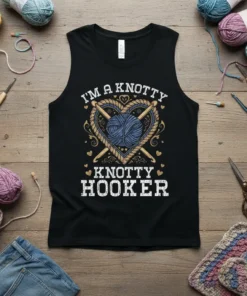 I'M A KNOTTY KNOTTY HOOKER detailed graphic design printed on comfortable cotton t-shirt