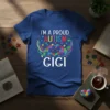 I'm a Proud Autism GiGi T-Shirt with colorful puzzle heart graphic, celebrating autism awareness