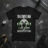 I'm A Simple Man I Like Boobs And Weightlifting t-shirt with a muscular man lifting a barbell graphic