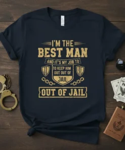 I'm The Best Man And It's My Job To Keep Him Out Of Jail Out Of Jail quote on a