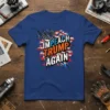 Impeach Trump Again political statement t-shirt design with American flag distressed graphic