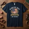 In Dogs We Trust Politicians Not So Much t-shirt with American flag paw print graphic and laurel wreath