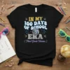 In My 100 Days of School Era Third Grade Version text with disco ball graphic on black t-shirt