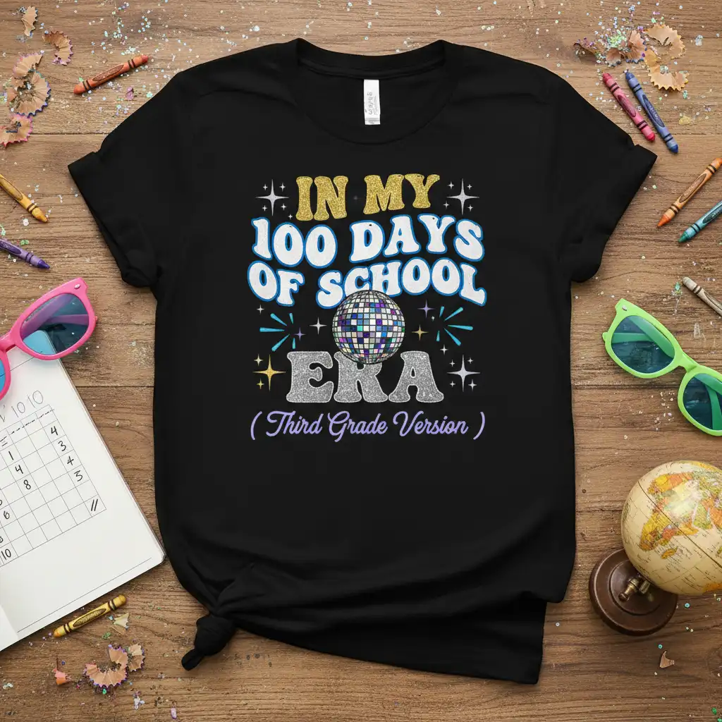 IN MY 100 DAYS classic design printed on premium quality fabric with detailed typography