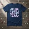 In My 9th Birthday Era t-shirt with pastel gradient text and butterfly graphics for a birthday girl