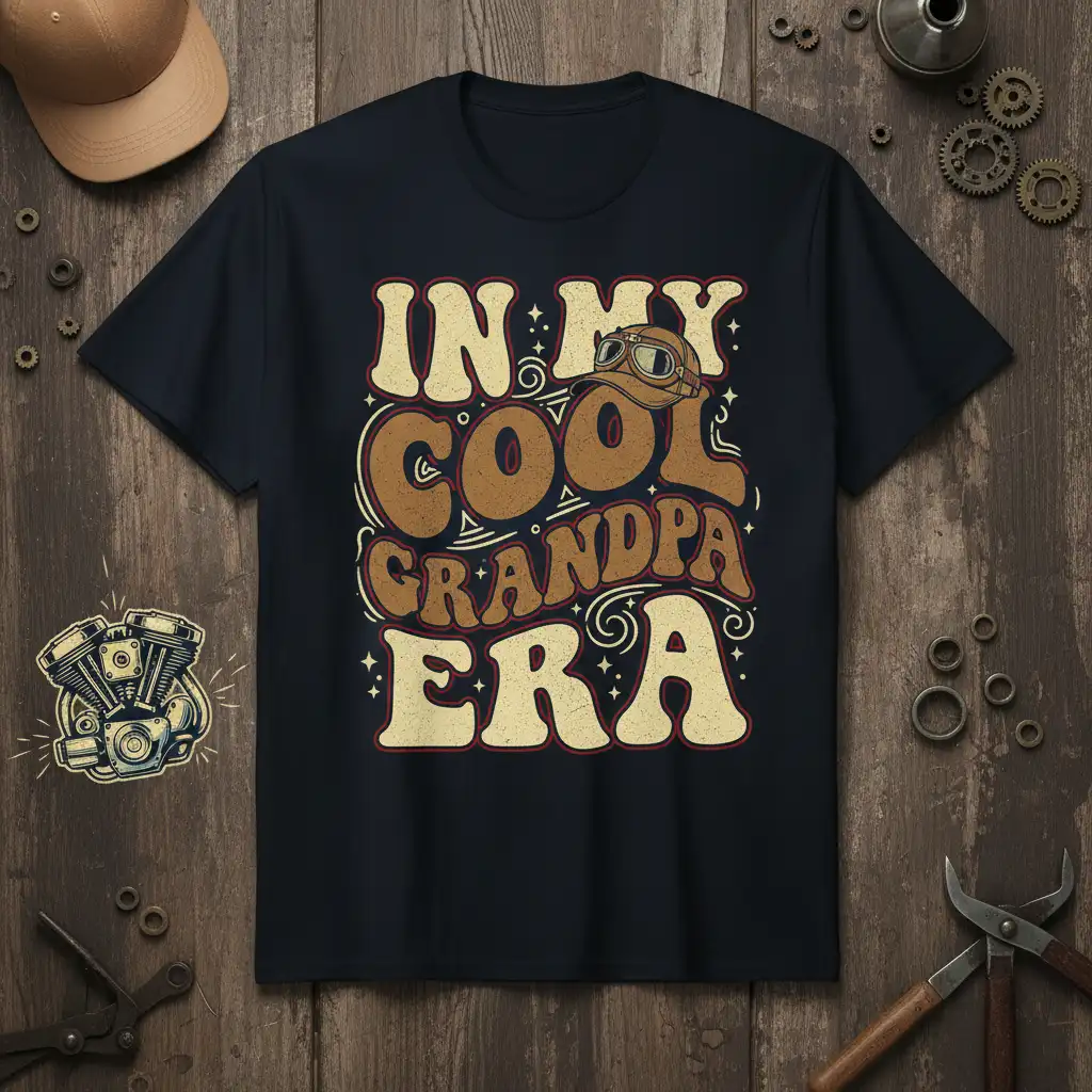 IN MY COOL GRANDPA ERA modern design printed on premium quality fabric with eye-catching details