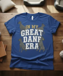 Great Dane owners t-shirt with text "In My Great Dane Era" and four Great Dane graphics