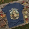 In My Groundhog Era Est 2024 t-shirt design featuring a cute groundhog wearing glasses and holding a bubble, with smaller