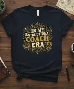 IN MY INSTRUCTIONAL COACH ERA stylish graphic design printed on comfortable cotton t-shirt