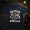 "In My Monster Truck Dad Era" text with a graphic of a monster truck, thunderbolts, and smoke