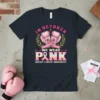 In October We Wear Pink Breast Cancer Awareness T-Shirt with pink boxing gloves and ribbon graphic