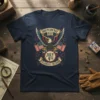 Independence Day July 4th Celebrate Freedom t-shirt with eagle, American flags, and fireworks graphic