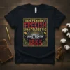 Juneteenth t-shirt with "Independent Freeish Unapologetic For Me It's Juneteenth June 19th 1865" text in distressed red and gold vintage
