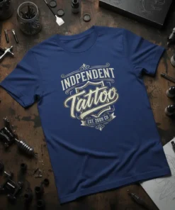 INPDENDENT Tattoo EST. 2009 CO creative graphic design printed on comfortable cotton t-shirt