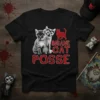 Insane Cat Posse t-shirt design featuring two kittens and red distressed text