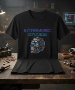 Intrendsic Studios Skull T-Shirt eye-catching graphic design printed on comfortable cotton t-shirt