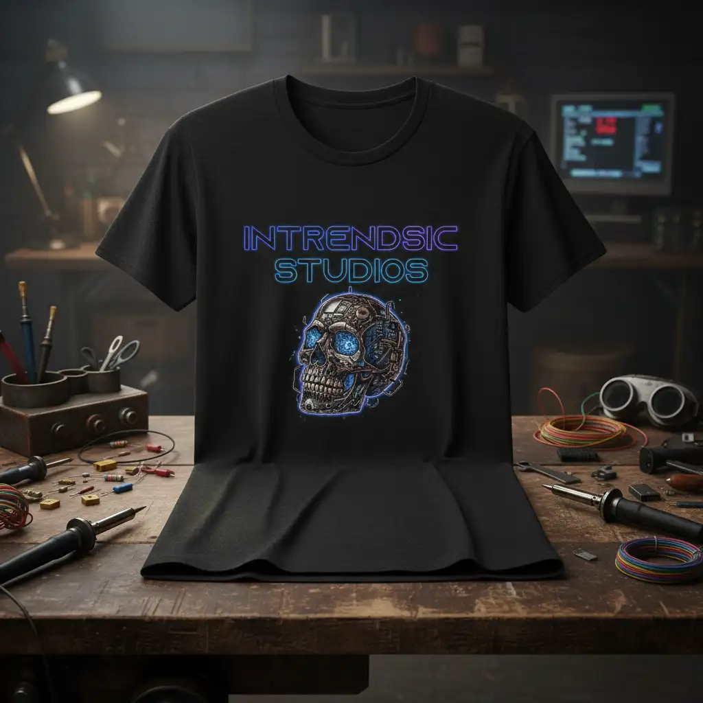 Intrendsic Studios Skull T-Shirt eye-catching design printed on breathable fabric creating a standout t-shirt
