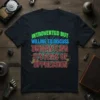 Introverted But Willing To Discuss Dismantling Systems Of Oppression T-Shirt with circuit board background and colorful text