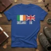 Ireland UK Split Flags T-Shirt creative graphic design printed on comfortable cotton t-shirt