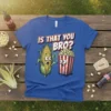 Is That You Bro? funny corn and popcorn t-shirt design with cartoon characters and bold text
