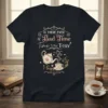 T-shirt design with the text "IS THERE EVER a Bad Time Time To Have Tea?" featuring a vintage teapot and