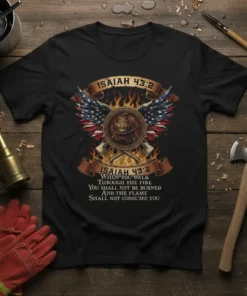 Isaiah 43:2 When You text design featuring stylish typography on quality t-shirt