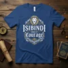 Isibindi House of Courage t-shirt design with a lion emblem and decorative border