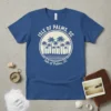 Isle of Palms SC t-shirt design with palm trees in a circle and text, vintage coastal style