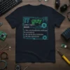 IT guy [/ai-ti://gai/] noun text design featuring stylish typography on quality t-shirt
