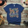 Retro t-shirt with colorful text: "It was alot MORE FUN TO BE 20's IN THE 70's THAN TO BE 70