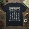 Italian Brainrot T-Shirt featuring a collage of funny Italian-themed characters and phrases in a retro style