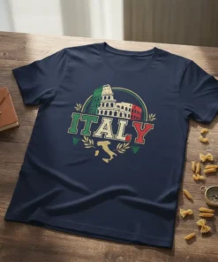 Italy Colosseum T-Shirt unique graphic design printed on comfortable cotton t-shirt