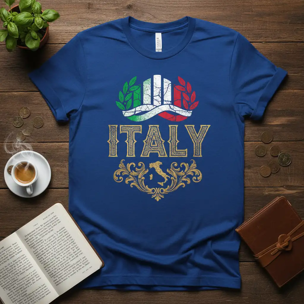 Italy T-Shirt bold typography printed on comfortable cotton fabric creating a standout t-shirt