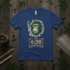 It's 4:20 Somewhere t-shirt design with a smoking monkey and decorative frame