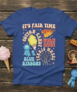IT'S FAIR TIME COTTON text design featuring eye-catching typography on quality t-shirt