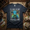 It's FINE, I'M FINE. everything is FINE! humorous cow graphic t-shirt with distressed design and bold typography