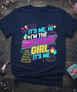 IT'S ME, HI I'M text design featuring detailed typography on quality t-shirt