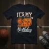 IT'S MY 10TH Birthday t-shirt design with basketballs and hoop graphic for a 10-year-old boy